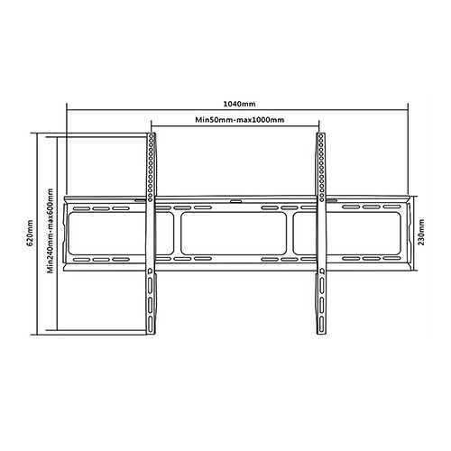 Skill Tech SH 1060F Large Heavy Duty Fixed Tv Wall Mount
