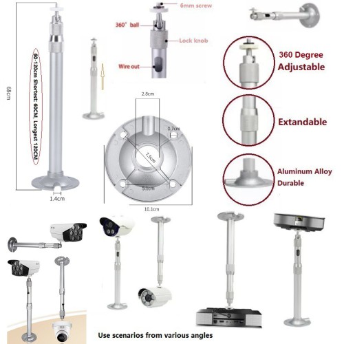 I LINK IL-C207 BULLET CAMERA POLE CEILING STAND SCREW TYPE 60-120CM