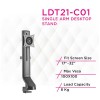 ذراع شاشة Skill Tech LDT21-C01 المتوافق مع محطة العمل ذات الشاشة الواحدة والجلوس والوقوف