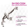 ذراع المراقبة الزنبركي الغازي الزنبركي الغازي المزدوج Skill Tech SH 100 C024 Premium SH 100 C024