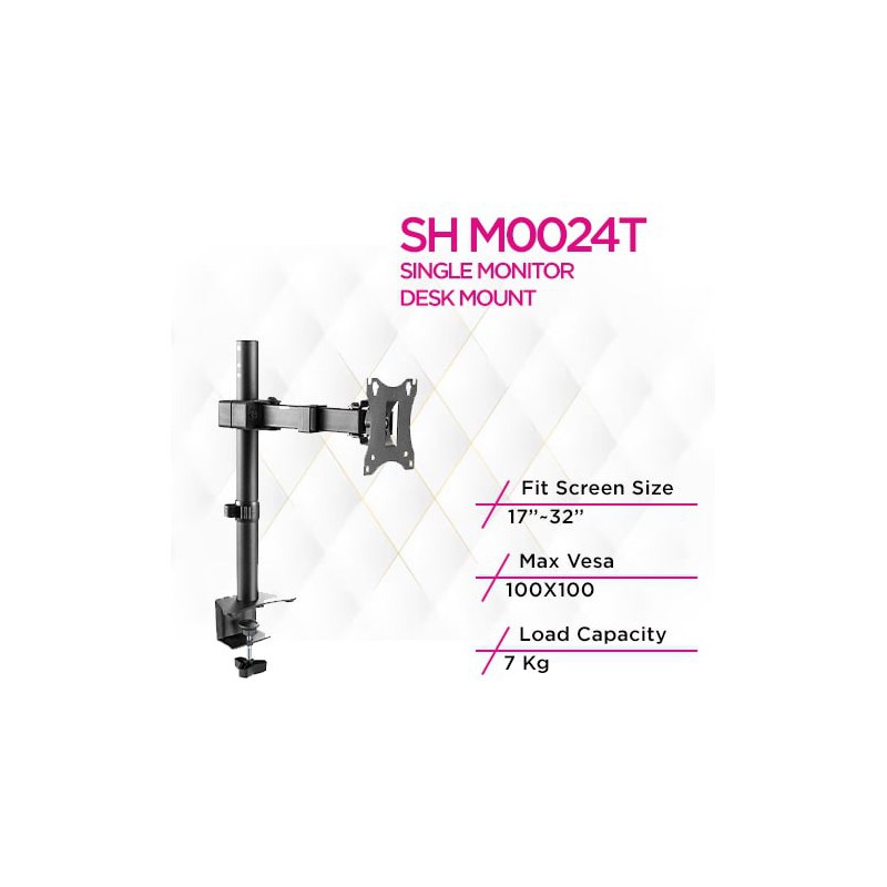 حامل شاشة Skill Tech SH M0024T مثبت على عمود لشاشة واحدة