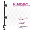 Skill Tech SH 120 C02V Vertical Dual-Monitor Steel Articulating Monitor Mount