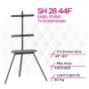 حامل تلفزيون أرضي Skill Tech SH 28 44F مع رف من القماش
