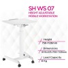 Skill Tech SH WS 07 Height Adjustable Mobile Workstation With Foot Pedal And Tiltable Desktop TV Stand