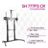 Skill Tech SH 777FS CR Crank Handle Height Adjustable Tv Stand