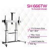 Skill Tech SH 666TW Manual Height Adjustable Heavy Duty Tv Stand