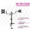 Skill Tech SH 110 C024 Dual Monitors Premium Articulating Monitor Mount