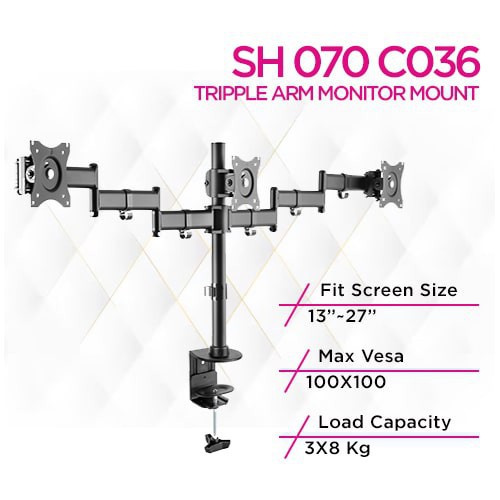 Skill Tech SH 070 C036 Economy Steel LCD Vesa Desk Mount