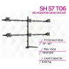 Skill Tech SH 57 T06 Free Standing Pole Mount Six-Screen Monitor Mount Tabletop Stand