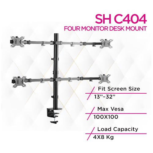 Skill Tech SH C404 Steel Single Pole Four Screen...