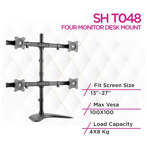 Skill Tech SH T048 Quad Monitors Premium Articulating...