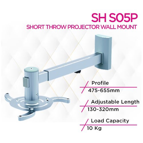 Skill Tech SH S05P Aluminium Short Throw Projector Wall...