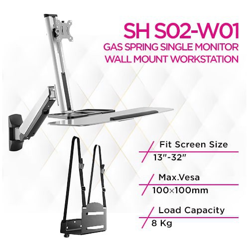 Skill Tech SHS 02 W01Single Screen Premium Gas Spring...
