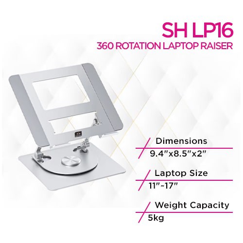 Skill Tech SH LP16 360° Rotating Foldable Laptop Riser