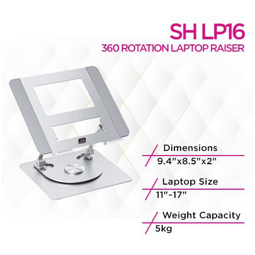 Skill Tech SH LP16 360° Rotating Foldable Laptop Riser