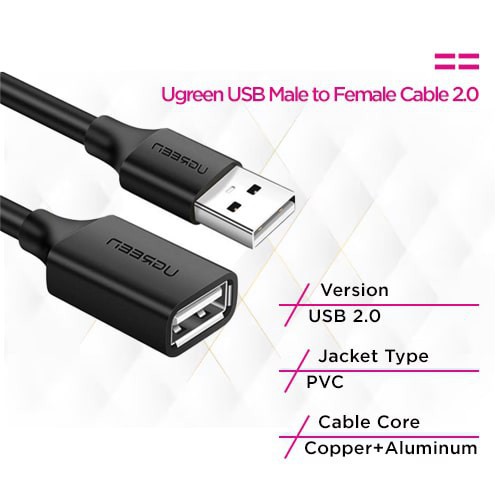 Ugreen USB Male to Female Cable 2.0