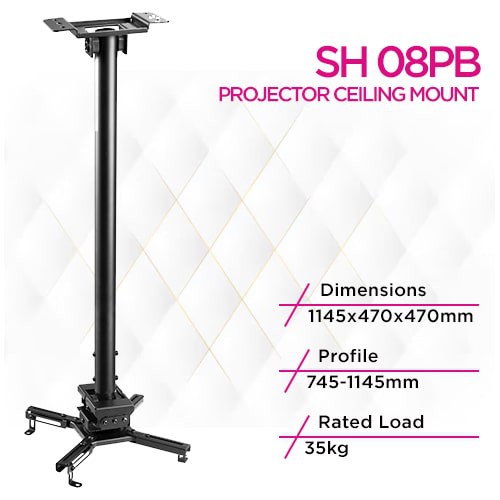 Skill Tech SH 08PB Solid Ceiling Projector Bracket