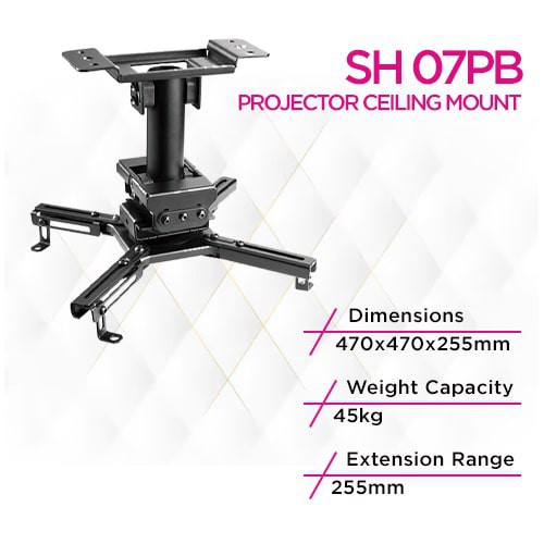 Skill Tech SH 07PB Solid Ceiling Projector Bracket