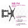 NB P4 Elegant Full-Motion Tv Wall Mount