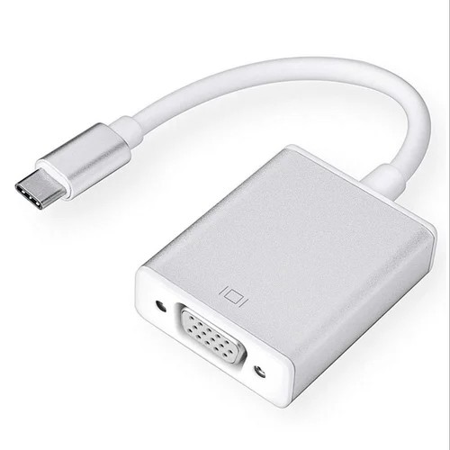 Skill Tech USB C to VGA Converter Silver 0.2 Meter