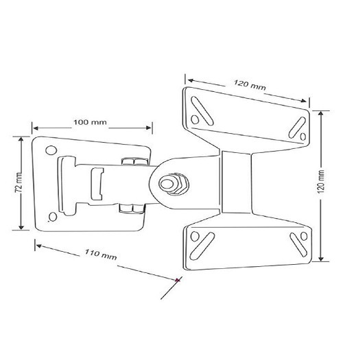Skill Tech SH 10P Low Cost Full-Motion Tv Wall Mount