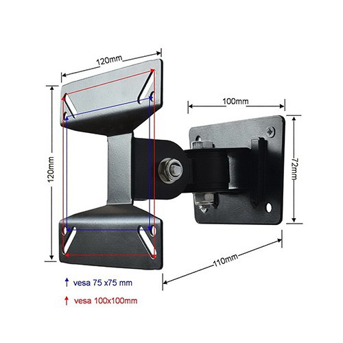 Skill Tech SH 10P Low Cost Full-Motion Tv Wall Mount