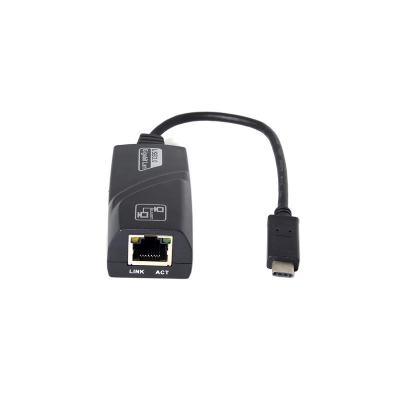Type C to RJ45 LAN Ethernet Adapter Green Pack 0.2 Meter