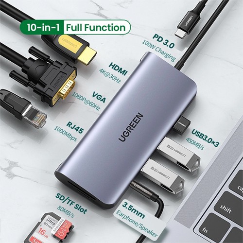 UGREEN CM179 10 in 1 USB C Multifunction Adapter Hub