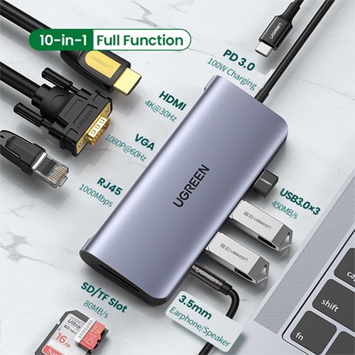UGREEN CM179 10 in 1 USB C Multifunction Adapter Hub