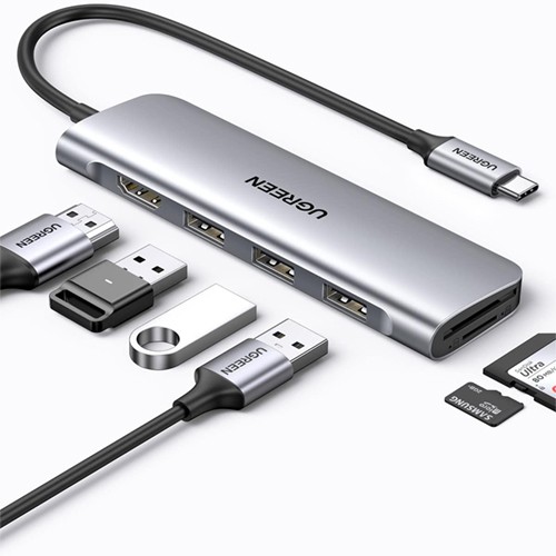 UGREEN 6 in 1 Multifunction Adapter USB HDMI SD TF