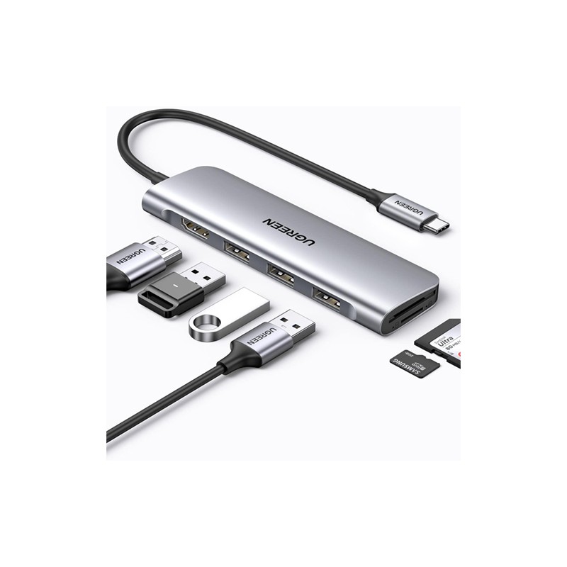 UGREEN 6 in 1 Multifunction Adapter USB HDMI SD TF