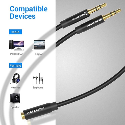 VENTION BBOBY Headphone Microphone Splitter Adapter 3.5mm...