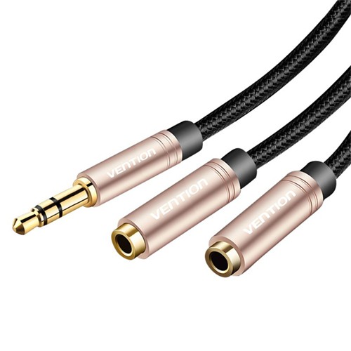 VENTION BBBBAB M 3 Point 5mm Stereo Audio Splitter Cable...