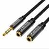 VENTION BBMBY 3 Point 5mm Stereo to Headphone and Microphone Splitter Adapter