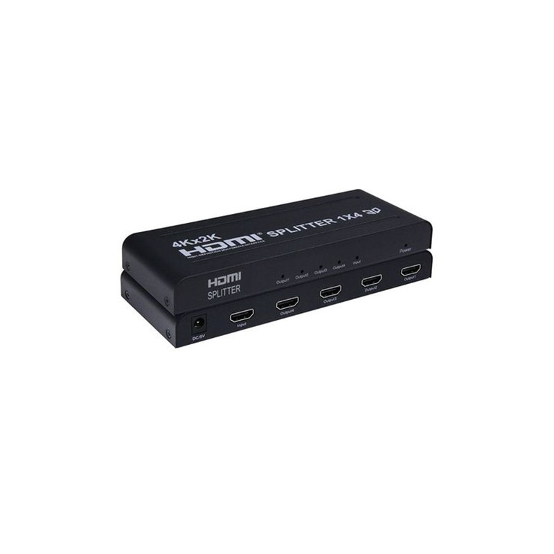 موزع HDMI 1 مدخل 4 مخرج 4K 1080P صندوق توزيع إشارة الفيديو مكبر للصوت