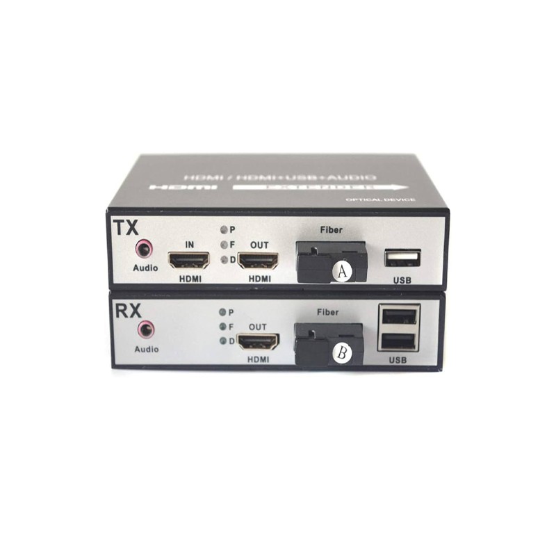 موسع HDMI KVM عبر كابل بصري لنقل البيانات لمسافة طويلة تصل إلى 20 كيلومترًا