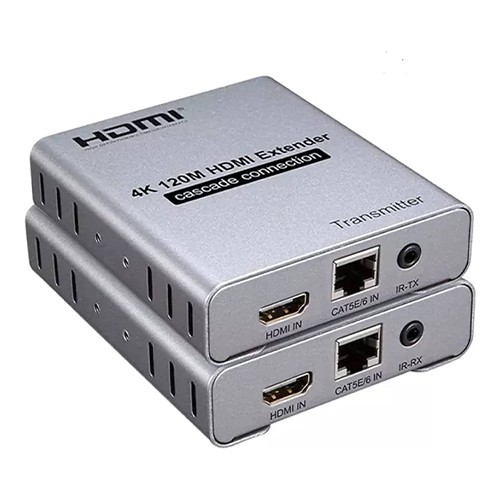 موسع HDMI عبر كابل CAT6 بطول 120 متر، معزز إشارة 4K...