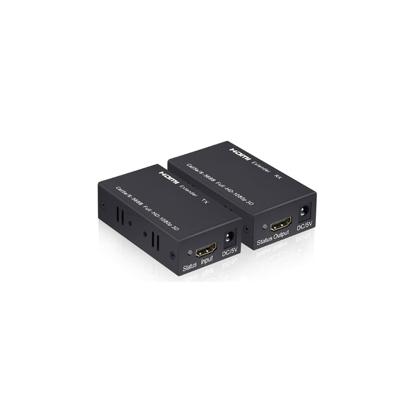 HDMI Extender Over CAT6 60M 4K 1080P Signal Transmission Grey Box