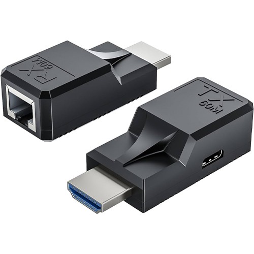 موسع HDMI عبر CAT6 أو CAT6A 60M Full HD 1080P عبوة باللون...