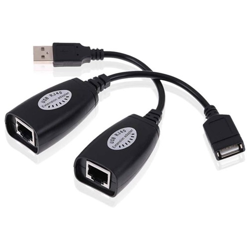 موسع USB عبر RJ45 حتى 40 مترًا أو 150 قدمًا باستخدام محول...