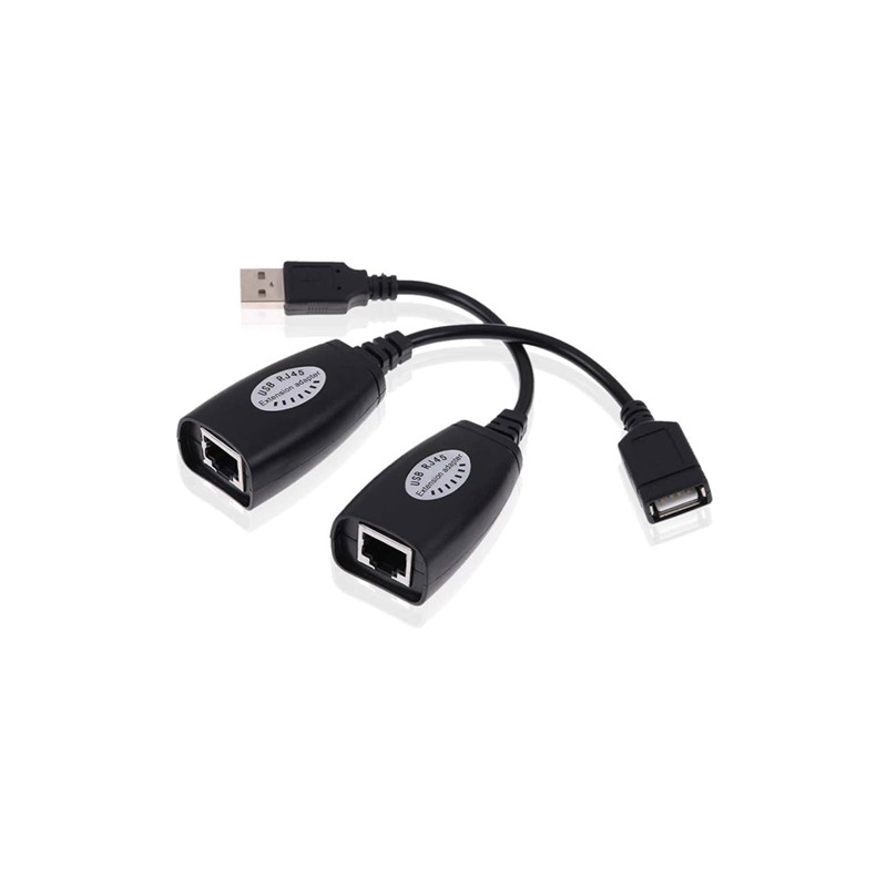 موسع USB عبر RJ45 حتى 40 مترًا أو 150 قدمًا باستخدام محول USB RJXT