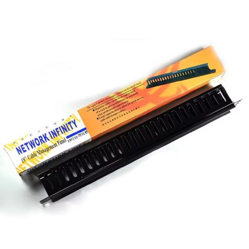 مدير كابلات Network Infinity 1U 19 بوصة مثبت على الرف