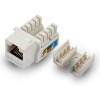 مقبس كيستون 90 درجة من سكيل تيك RJ45 CAT6 أبيض