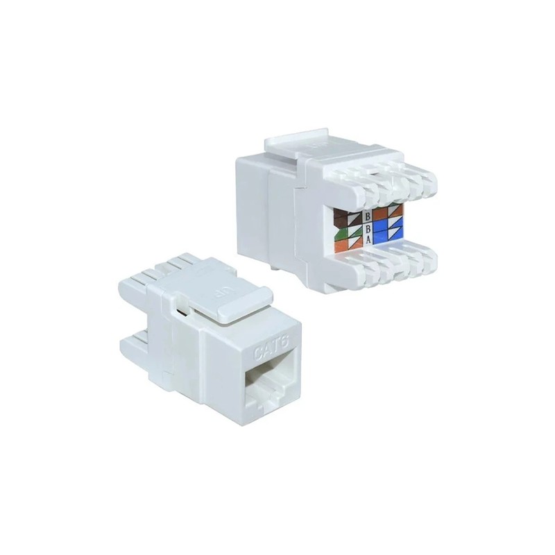 Skill Tech RJ45 Keystone Jack CAT6 White 180 Degree
