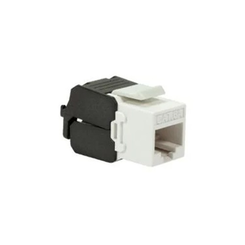 Skill Tech RJ45 Keystone CAT6A 180 Degree White