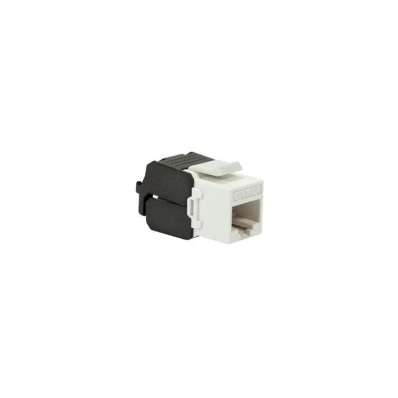 Skill Tech RJ45 Keystone CAT6A 180 Degree White