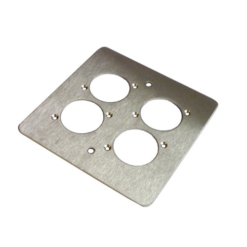 Steel Faceplate for Four Chassis 3x3 Mounting Panel