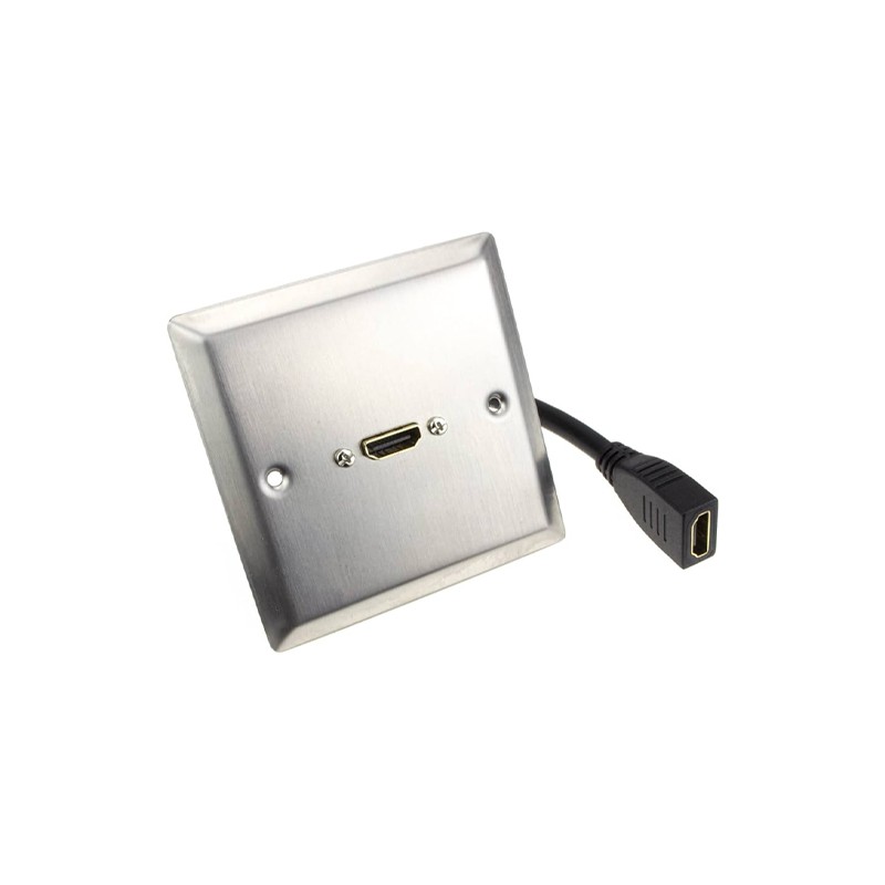 لوحة واجهة HDMI فولاذية مع سلك كابل HDMI مدمج