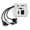 Steel Multifunction Faceplate HDMI VGA USB RJ45 Audio