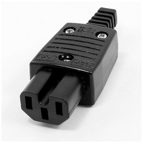 IEC C15 High Temperature Power Connector 10A 250V AC